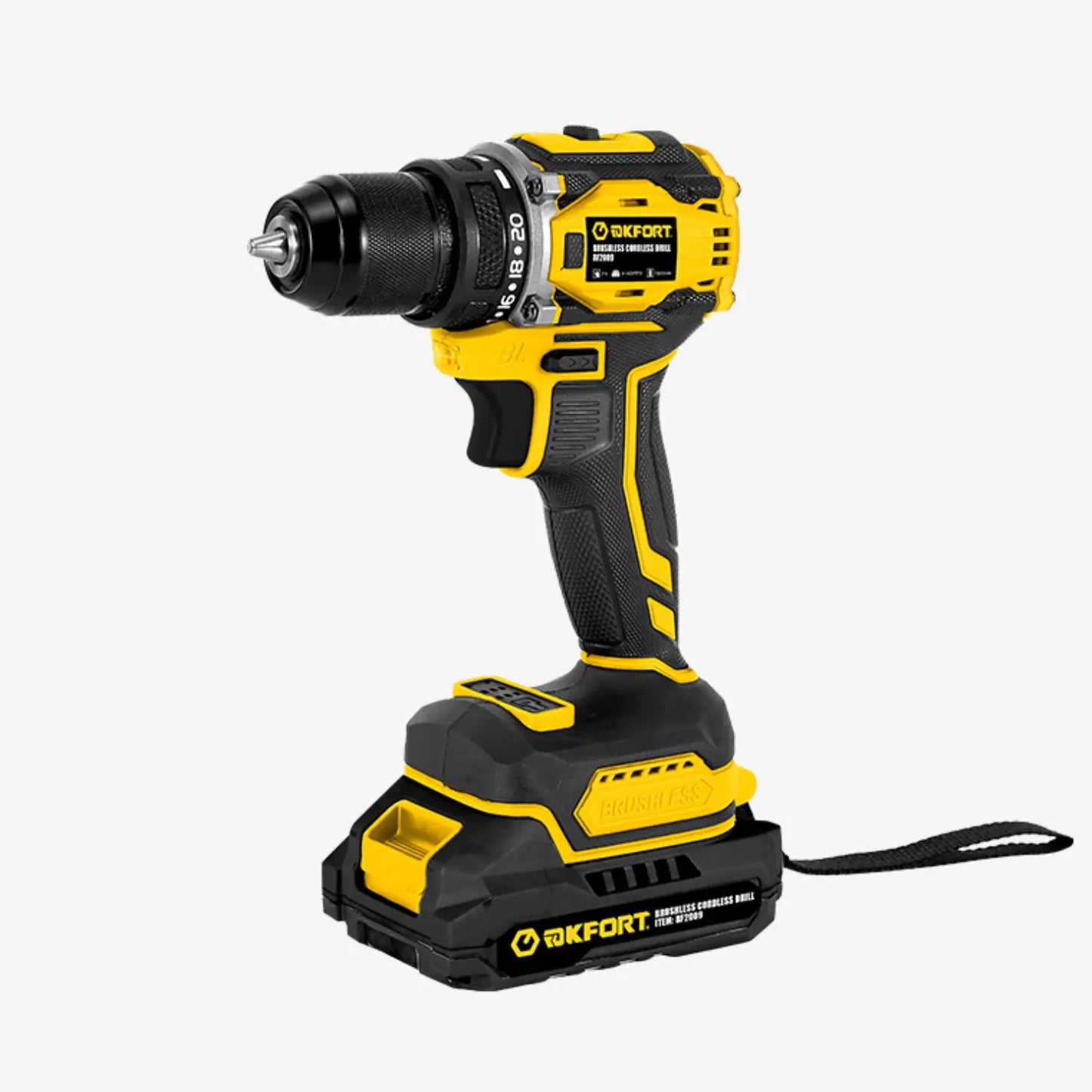 دريل لاسلكي روكفورت محرك بلا فحمات بطارية 1500 مللي امبير 21 فولط